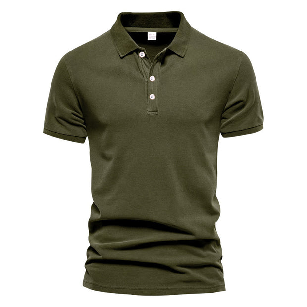 Fashion Casual Men's Solid Color Short Sleeve