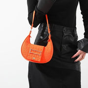 Felt Shoulder Underarm Bag Fashion Simple Saddle Bag