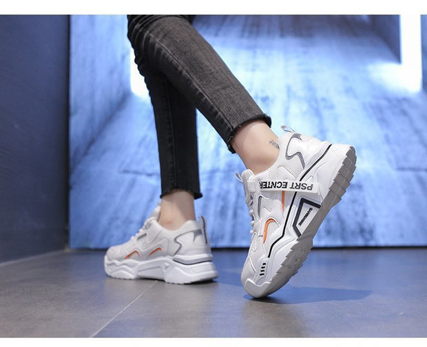 New Spring Women Sneakers Lightweight and Chunky Platform  Fashion Casual  Breathable Vulcanized Shoes