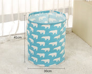 Foldable laundry basket, cotton and linen laundry basket, bathroom, laundry, dirty clothes, dirty clothes, toy storage basket