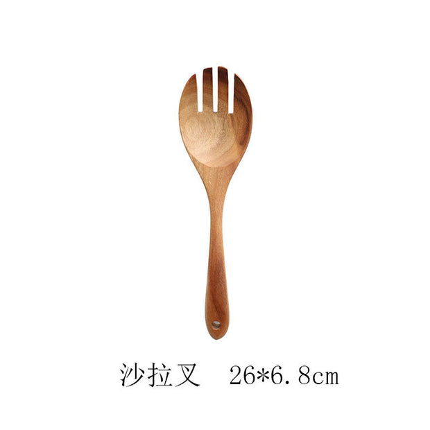 Teak Natural Wood Tableware Spoon Ladle Turner Rice Colander Soup Skimmer Cooking Tool Sets Spoon Scoop Kitchen Tools Gadgets