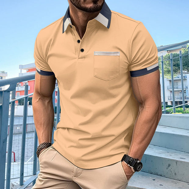 Chest Pocket V-neck Button Shirt