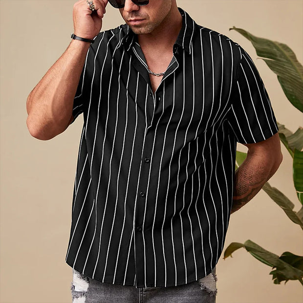 Men's Vintage Summer Shirt Striped