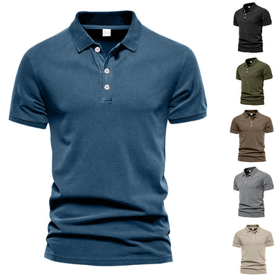 Fashion Casual Men's Solid Color Short Sleeve