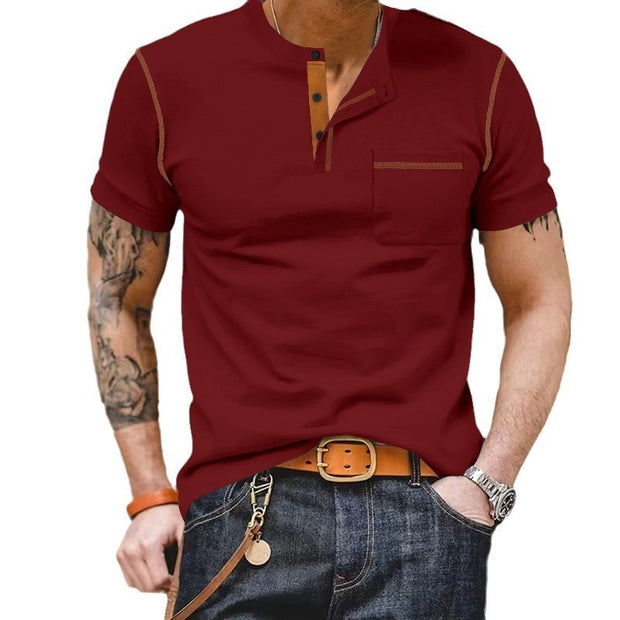 Men's Color Matching Short Sleeve