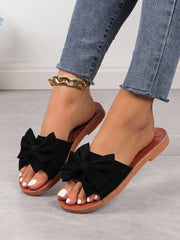 Women's Cute Platform Beach Bow Flat Slippers