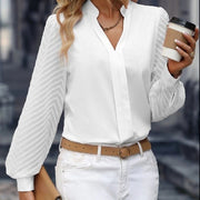 Autumn Fashion Ladies Chiffon Long Sleeve Shirt