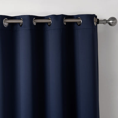 Dark Blue Fabric Curtains