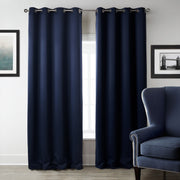 Dark Blue Fabric Curtains