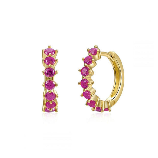 Women's Micro-inlaid Color Trend Ear Ring Simple Fashion