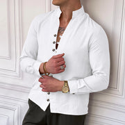 Men's Ethnic Style Linen Casual Loose Style Shirt