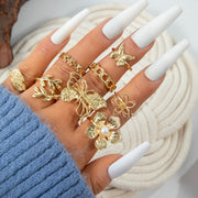 Design Butterfly Ring Opening More Than Knuckle Ring Suit