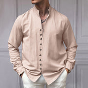 Men's Ethnic Style Linen Casual Loose Style Shirt