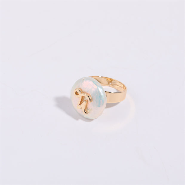 12 Constellation Niche Design Irregular Ring