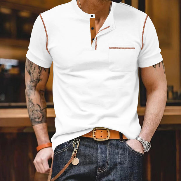 Men's Color Matching Short Sleeve