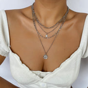 Chunky  Layered Gold & Silver Necklace For Women