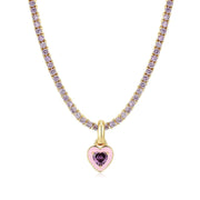 Female Beccarite Tennis Chain Color Zircon Necklace