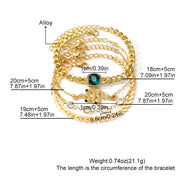 Emerald Square Diamond Bracelet Niche Snake-shaped