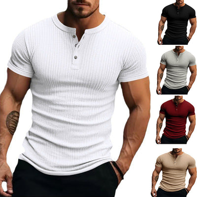 Sunken Stripe Men's Sports Short-sleeved T-shirt