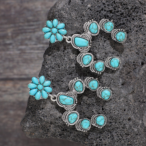 Fashion Personality Bohemian Style Turquoise Earrings