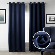 Dark Blue Fabric Curtains