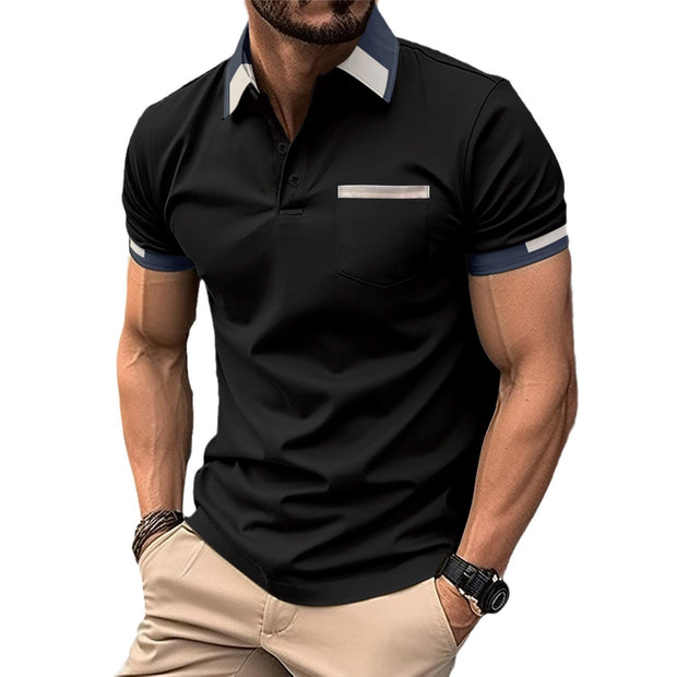 Chest Pocket V-neck Button Shirt