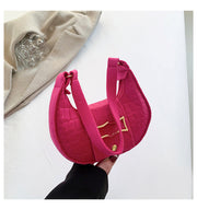 Felt Shoulder Underarm Bag Fashion Simple Saddle Bag