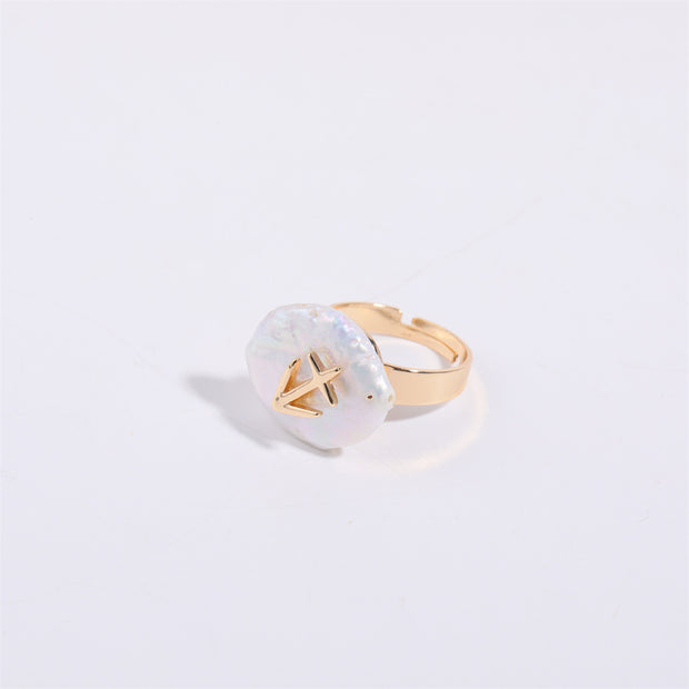 12 Constellation Niche Design Irregular Ring