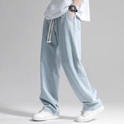 Straight Jeans Men's Loose Drooping Wide Leg Draping Mop