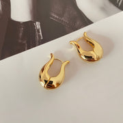 Fashion Simple Flower Earrings Female Retro