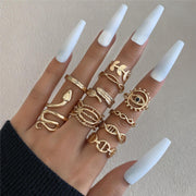 Design Butterfly Ring Opening More Than Knuckle Ring Suit