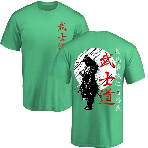 Japanese Samurai Spirit T-shirt Japanese Style Back Printing