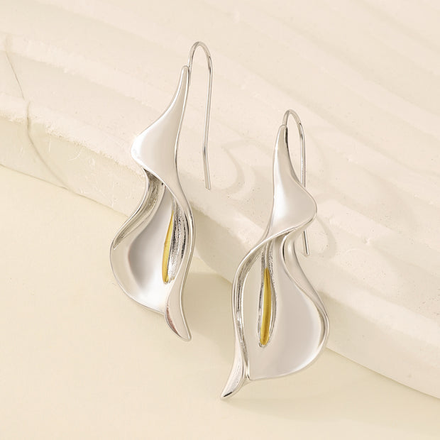 Fashion Horseshoe Lotus Women's Earrings Ethnic