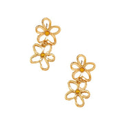 Fashion Simple Flower Earrings Female Retro