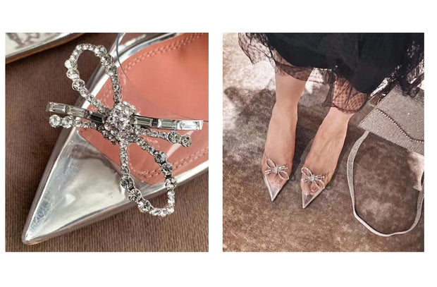 Women's Bow Transparent High Heels