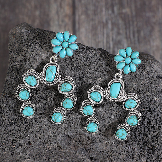 Fashion Personality Bohemian Style Turquoise Earrings