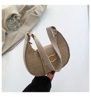 Felt Shoulder Underarm Bag Fashion Simple Saddle Bag