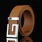 Men's And Women's Fashionable And Simple Smooth Buckle Belts