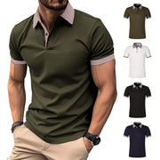 Casual Houndstooth Printed Men's Short Sleeve